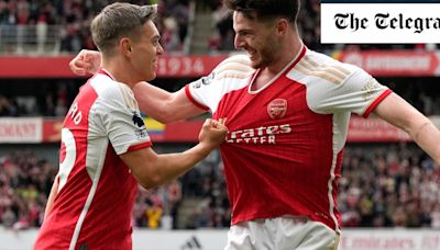 Declan Rice drives Arsenal to victory over Bournemouth to keep up Premier League title push