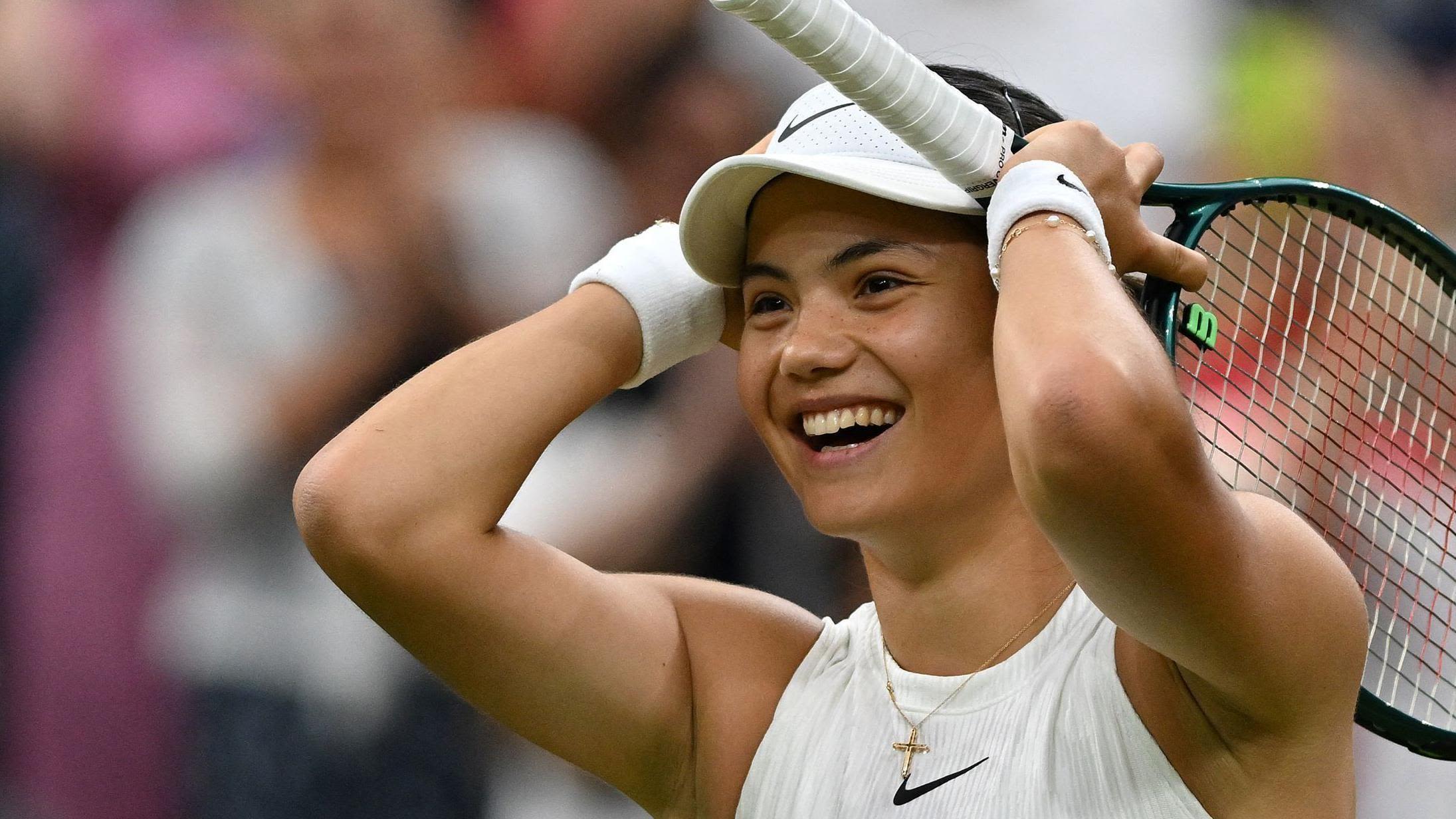 Raducanu dismantles Sakkari to reach Wimbledon last 16