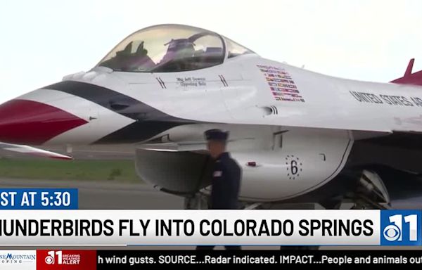 Thunderbirds arrive in Colorado Springs, practices planned ahead of USAFA graduation