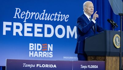 Biden asegura que la ley del aborto de Florida es una "pesadilla" y Trump el responsable