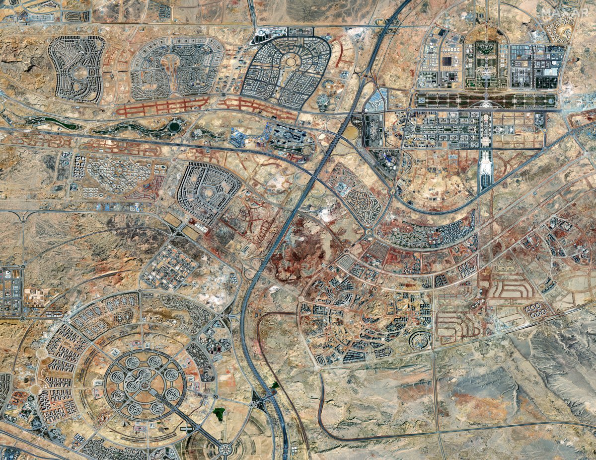 Satellite image shows construction of Egypt's new capital