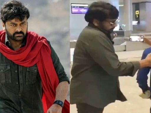 Chiranjeevi gets criticized for pushing away airport staffer trying to click selfie with him; check VIRAL VIDEO