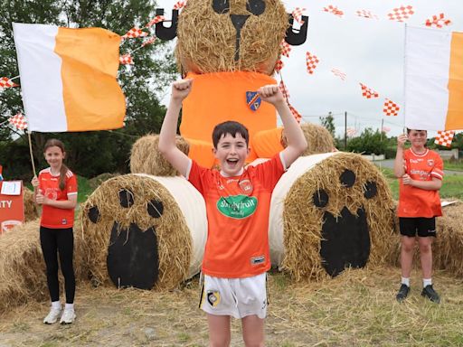 Sam the teddy bear: Armagh’s ‘tallest fan’ waits to welcome Sam Maguire home