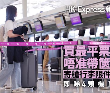 HK Express行李｜最平級只准帶隨身物上機須放座位下 4級制一覽