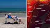 Spain hit by 44C African blast as Costa del Sol weather maps turn black