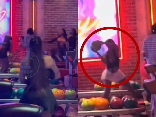 VIDEO: Mujer lanza bola de boliche a la cabeza de otra en una pelea en Miami