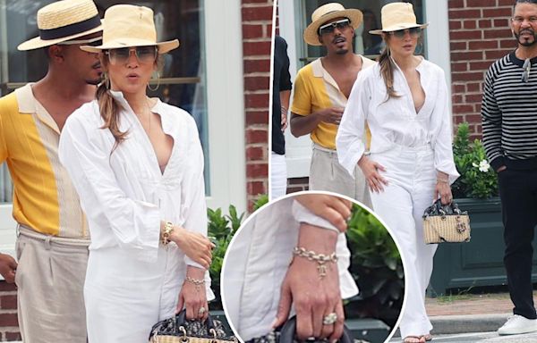 Jennifer Lopez wears charm bracelet with Ben Affleck’s initial on it as couple spends time apart amid divorce rumors