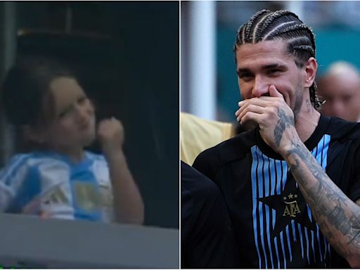 El TIERNO momento de Rodrigo De Paul junto a su hija antes del partido de la Selección argentina ante Ecuador