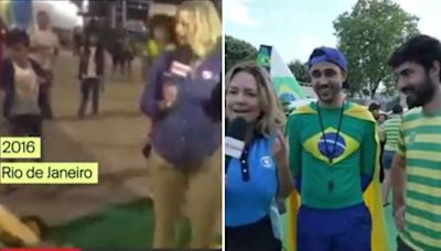 Nas Olimpíadas de Paris, Bianca Rothier, repórter da Globo, reencontra torcedor que quebrou o braço diante dela, na Rio 2016