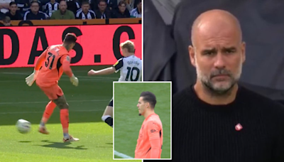 Pep Guardiola's telling reaction to Ederson's 'no look antics' during Newcastle vs Man City speaks volumes