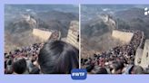 Viral video: Great Wall of China teeming with tourists, looks like an ant parade!