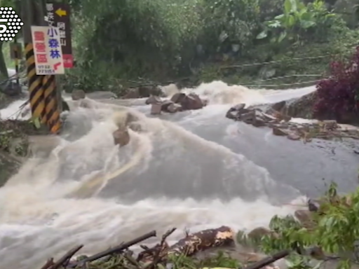 嘉義雨超狂！阿里山48小時內雨量將破千 小火車鐵軌全泡水