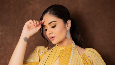 Actress Sreemukhi's Mustard Yellow Halter Neck Gown Is Perfect Sangeet Wear - News18