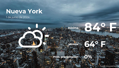 Pronóstico del tiempo en Nueva York para este sábado 1 de junio - El Diario NY