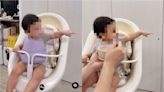 許維恩女兒「突指空氣說話」！網全嚇壞：看到不該看的了