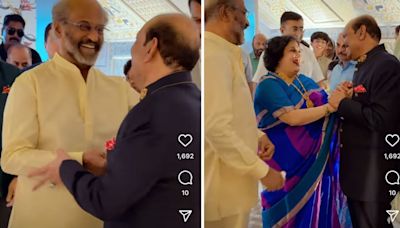Rajinikanth was spotted at another billionaire wedding after Ambani festivities