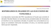 Elecciones en Venezuela | El bloque de diputados de Pro repudió el resultado y tildó a Maduro de “dictador”