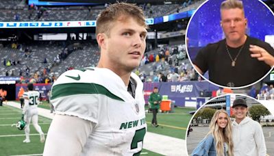 Pat McAfee lists ‘mom’ drama among reasons Zach Wilson had to escape Jets