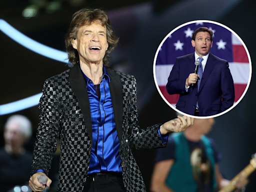 Mick Jagger mocks Ron DeSantis during Florida concert