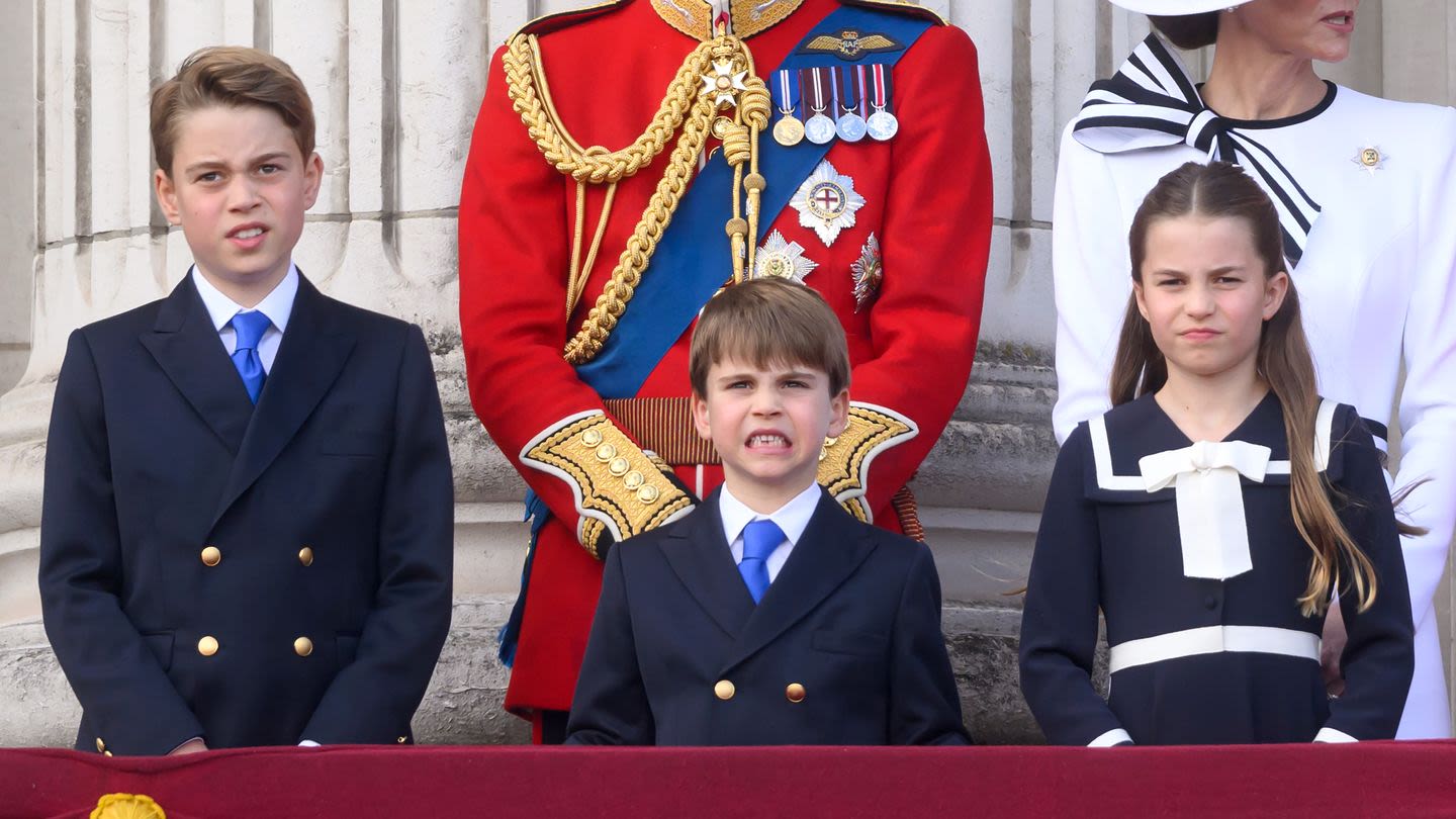 Princess Charlotte and Prince George Adorably Correct Little Brother Louis at Trooping the Colour