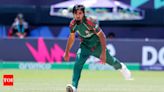 T20 World Cup: Bangladesh pacer Tanzim Hasan fined 15 per cent match fee for breaching ICC Code of Conduct | Cricket News - Times of India