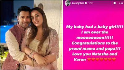 Karan Johar is over the moon as Varun Dhawan and Natasha Dalal welcome a baby girl! - Times of India