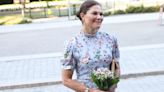 Crown Princess Victoria of Sweden Favors Whimsical Patterns in Repurposed Dress for Stockholm Museum Visit