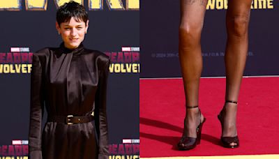 Emma Corrin Goes for Striking Peep-Toe Heels and Saint Laurent Minidress for ‘Deadpool & Wolverine’ Red Carpet