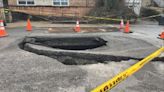 Car-sized sinkhole shuts down part of McKeesport road