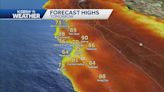 Inland areas to heat up to start weekend