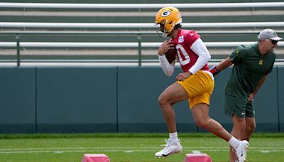 Packers quarterback Jordan Love shows off improved footwork during Athletes First event in Texas