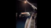 Harrowing video captures small boat mishap near USNS Comfort