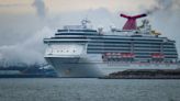 The Carnival Pride enters the Port of Baltimore in 2020 as it returns from the Caribbean.