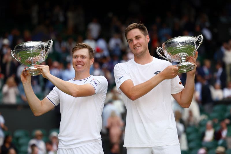 Tennis-Unseeded Patten and Heliovaara win doubles crown in epic Wimbledon final