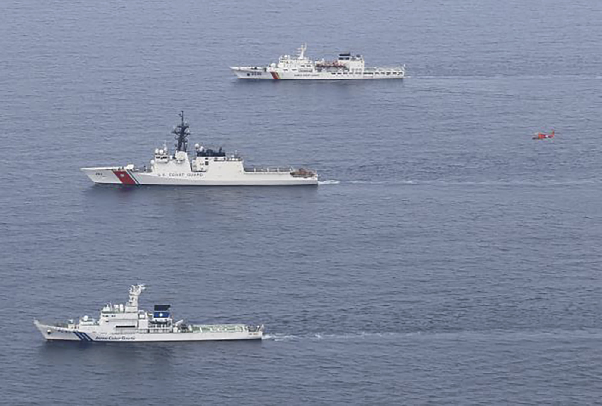 Japan, US, South Korean coast guards hold 1st joint drill off Japan's coast as China concerns rise