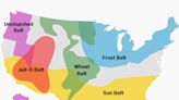 MAP: From the Bible Belt to the Rust Belt, the United States has 13 distinct 'belts'