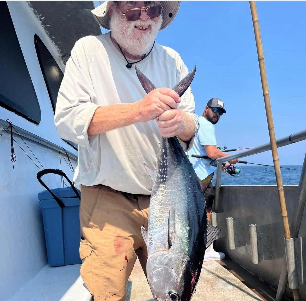 Fishermen find tuna, gator blues and whales in the Chicken Canyon