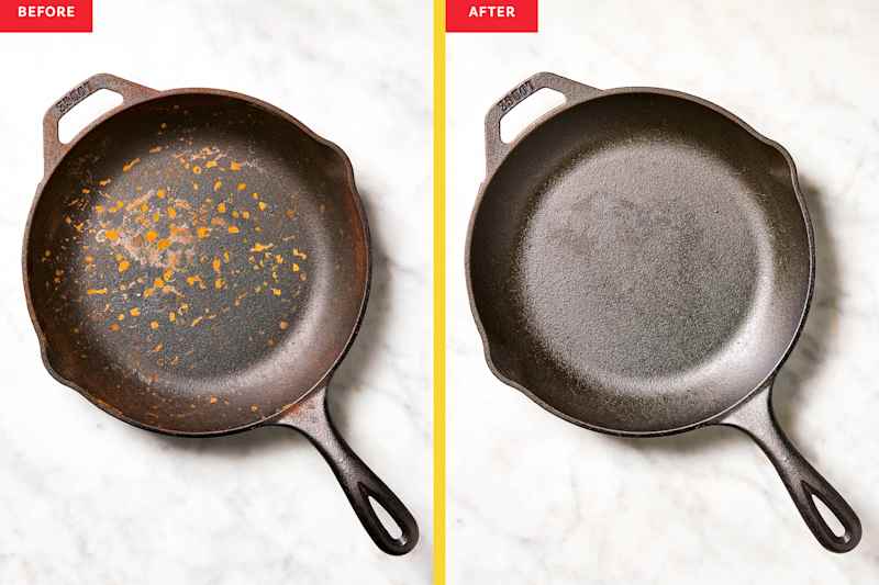 I Just Discovered an Ingenious $1 Trick for Cleaning My Rusty Cast Iron Skillet