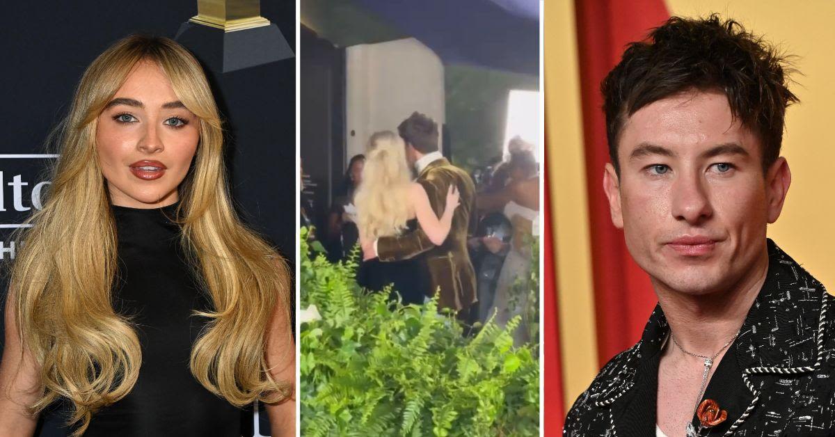 Sabrina Carpenter and Barry Keoghan Meet at the Top of the Met Gala Steps After Walking Red Carpet Separately: Watch