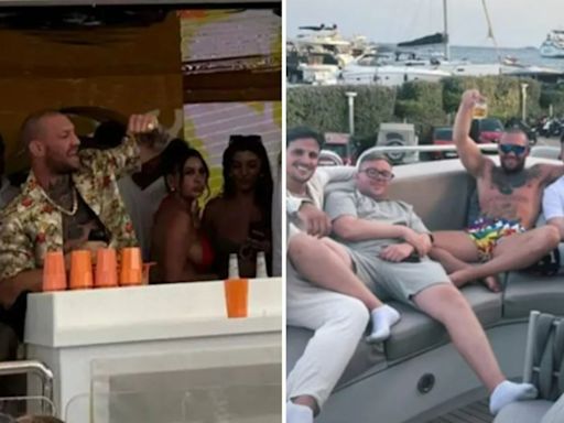 McGregor parties with Love Island star in Wayne Lineker's Ibiza club