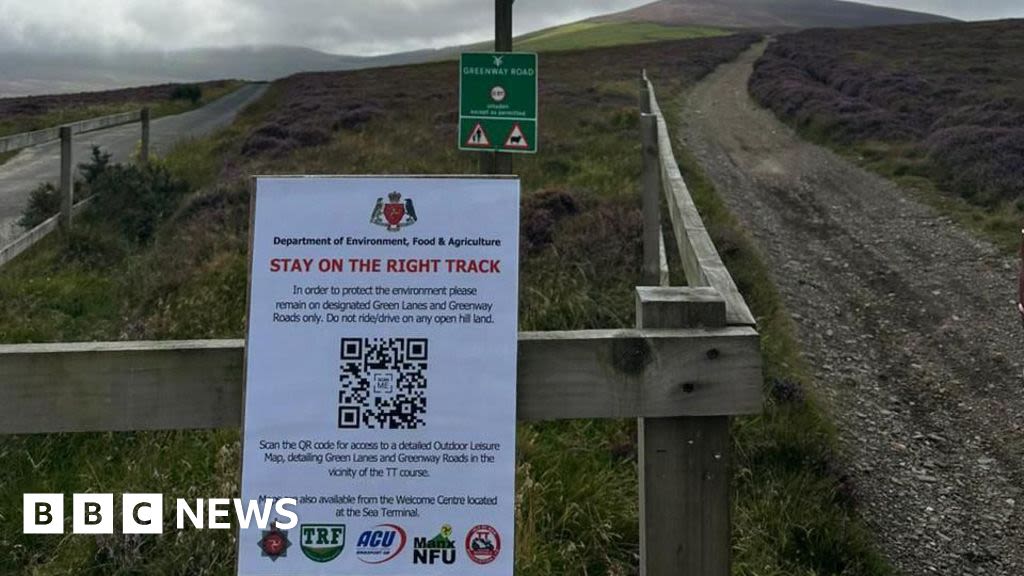 Isle of Man police urge motorcyclists to stay on designated paths