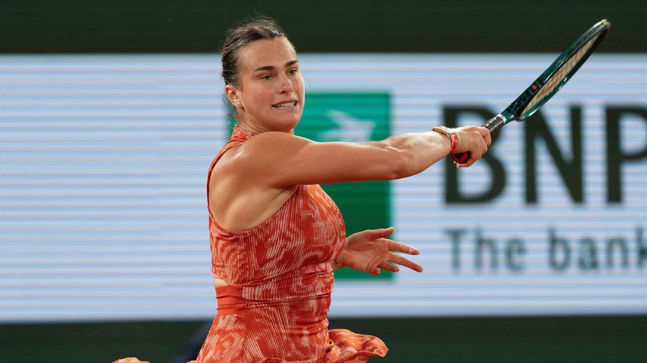 Sabalenka, Rybakina win as rain slowing French