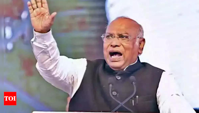 Kharge poster defaced at Congress office in Kolkata day after spat with Adhir | India News - Times of India
