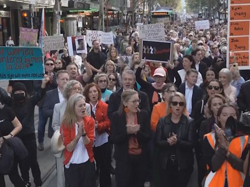 澳洲多地有示威反對針對女性暴力行為
