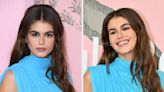 Kaia Gerber Wore A Retro Turquoise Dress That Gets So Interesting The Longer You Look At It