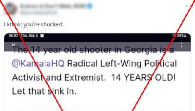 Fake X page for Georgia school shooting suspect spreads online