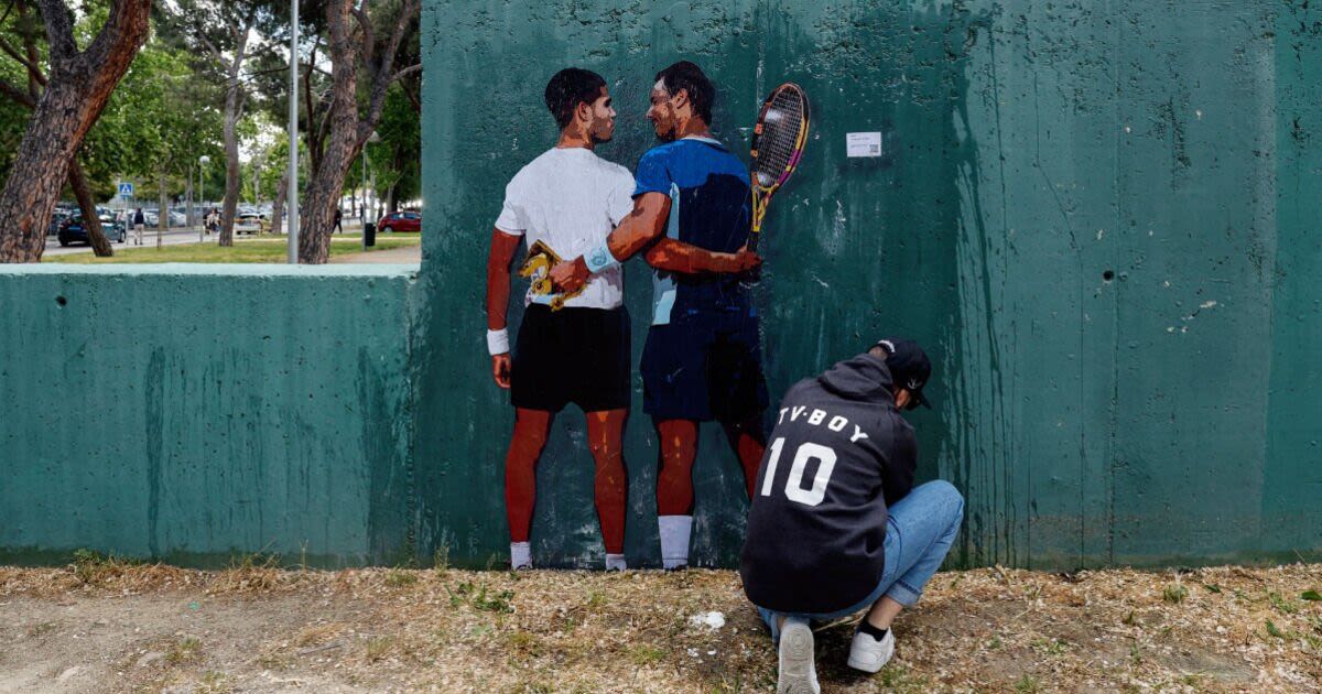 Rafael Nadal and Carlos Alcaraz mural defaced just two days after unveiling