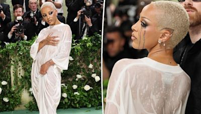 Doja Cat looks straight out of the shower in wet T-shirt dress on 2024 Met Gala red carpet