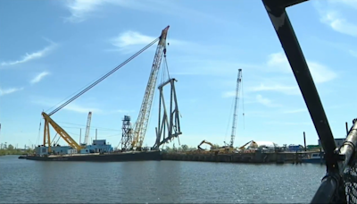 35-foot-deep temporary channel closes at Key Bridge collapse site