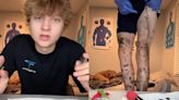 An 18-year-old is dividing TikTok viewers over his challenge to tattoo himself every day for a year — but he has no regrets and says his haters will never get it